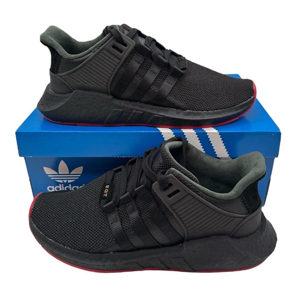 Adidas EQT Support 93/17 Red Carpet Pack Shoes Mens Sz 7.5 Black Sneakers CQ2394